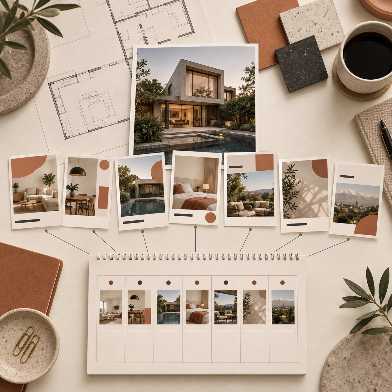 Calendario visual de contenidos para una propiedad